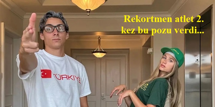 Duplantis’ten Türkiye tişörtlü Yusuf Dikeç pozu…